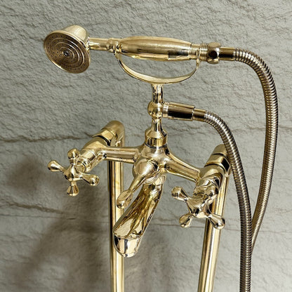 Classic Gold Clawfoot Tub Faucet Set