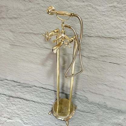 Classic Gold Clawfoot Tub Faucet Set