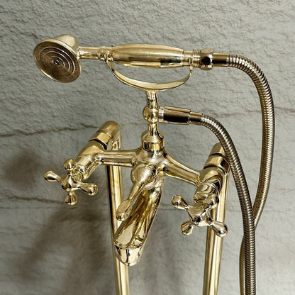 Classic Gold Clawfoot Tub Faucet Set
