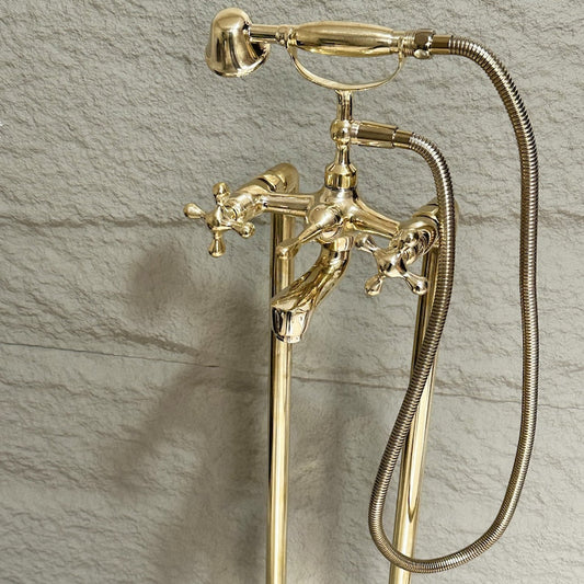 Classic Gold Clawfoot Tub Faucet Set