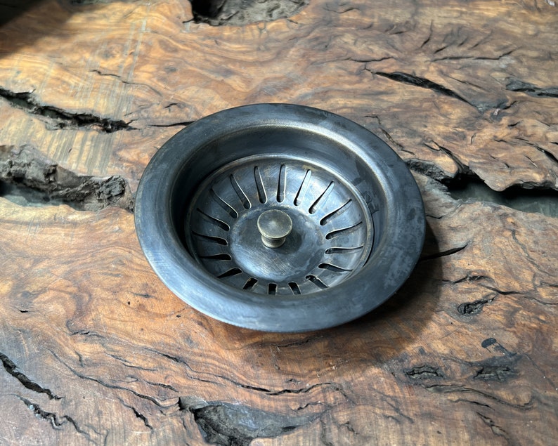 Square Hand-Hammered Dark Antique Copper Sink