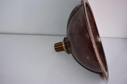 Drop-In Hammered Copper Vanity Sink