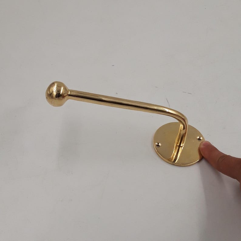 Solid Brass Bathroom Roll Holder  L-Shaped Toilet Paper Holder