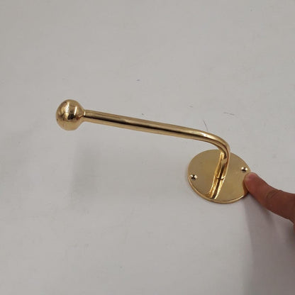 Solid Brass Bathroom Roll Holder  L-Shaped Toilet Paper Holder