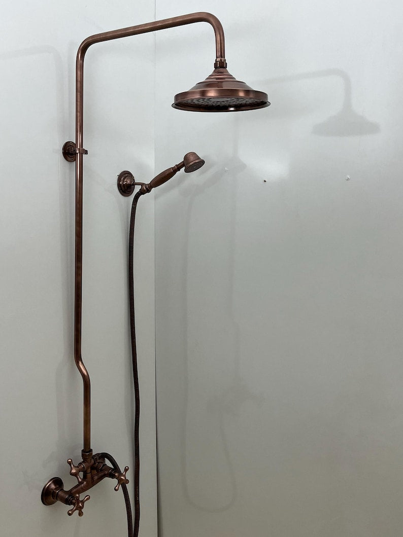 Modern Unlacquered Copper Concealed Set