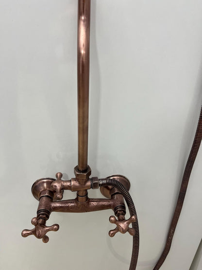 Modern Unlacquered Copper Concealed Set