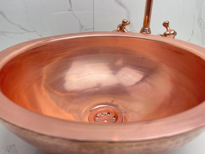Polished Rose Copper Vessel Sink