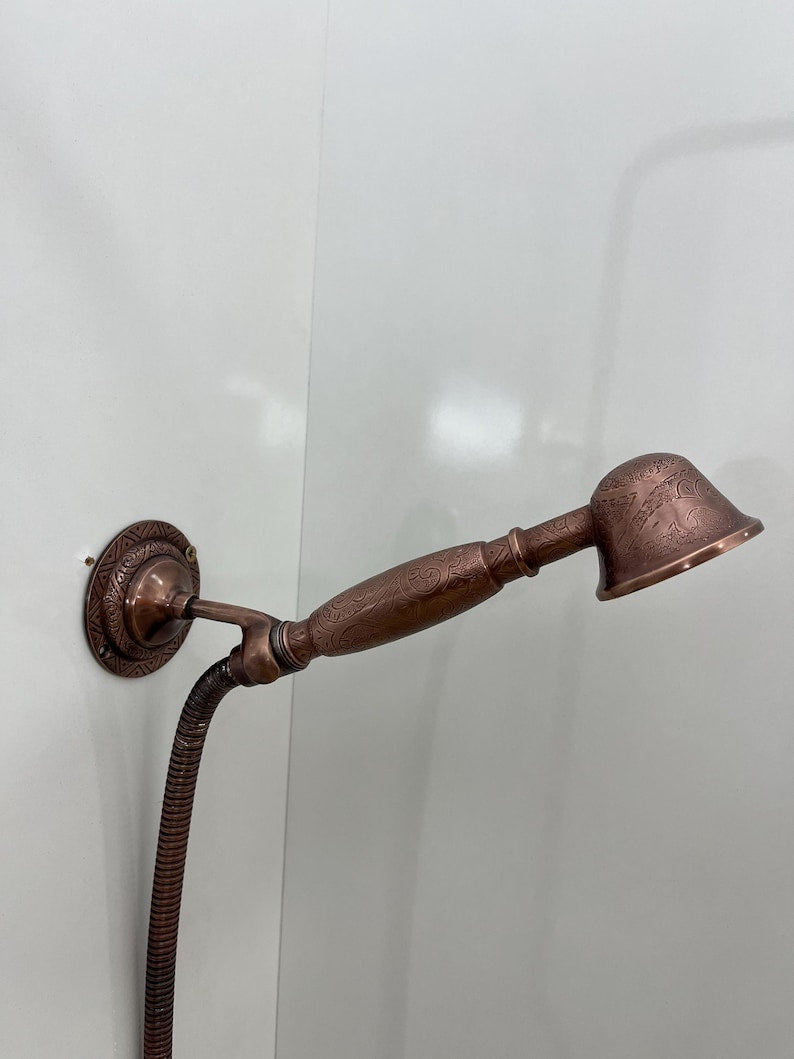 Modern Unlacquered Copper Concealed Set
