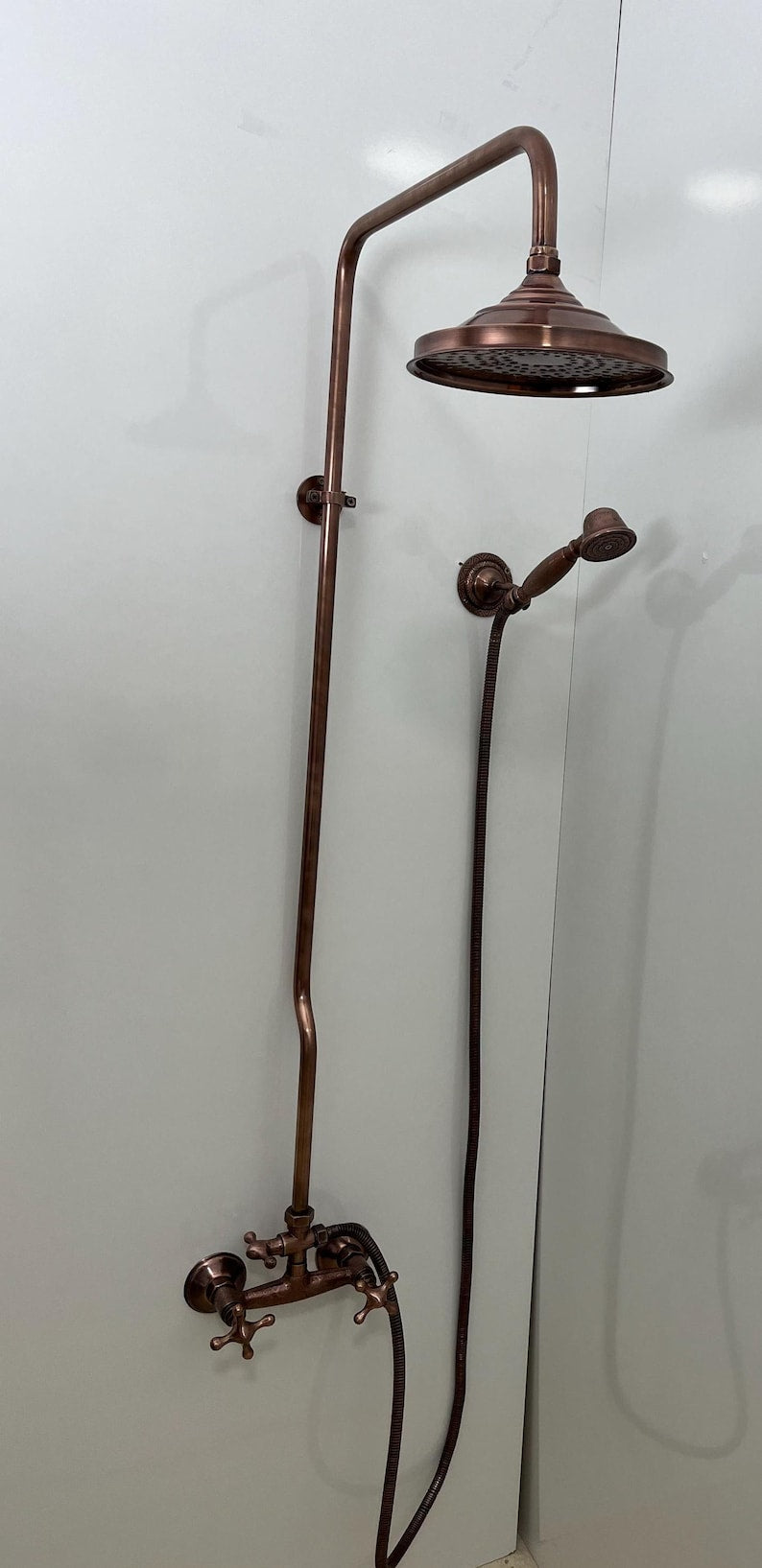 Modern Unlacquered Copper Concealed Set