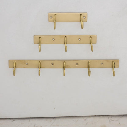 Solid Brass Coat Hooks Rack