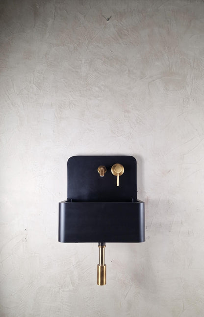 Matte Black Wall-Mount Resin Sink