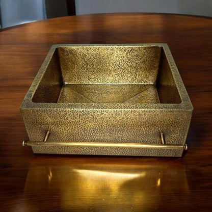 Handcrafted Unlacquered Brass Farmhouse Sink