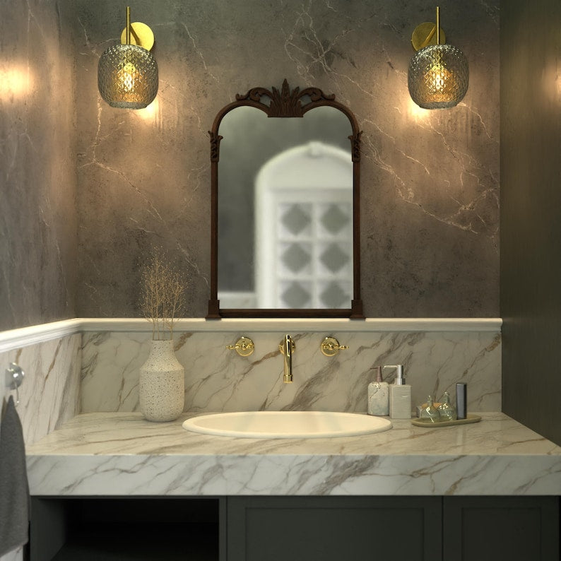 Wall Mounted Brass Bathroom Faucet
