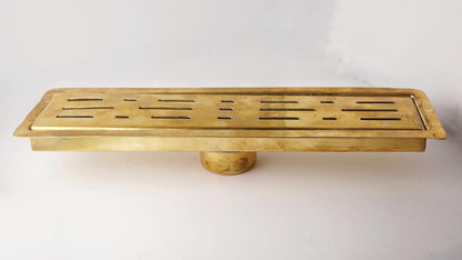 Solid Brass Linear Shower Drain – Rectangular Slot Grate Floor Drain System