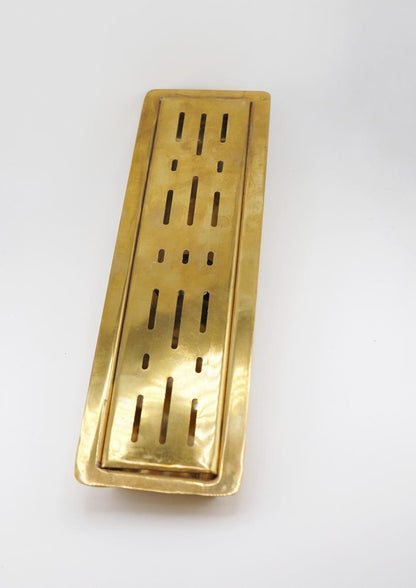 Solid Brass Linear Shower Drain – Rectangular Slot Grate Floor Drain System