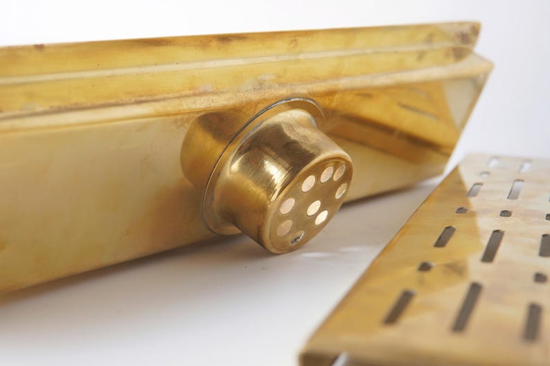 Solid Brass Linear Shower Drain – Rectangular Slot Grate Floor Drain System