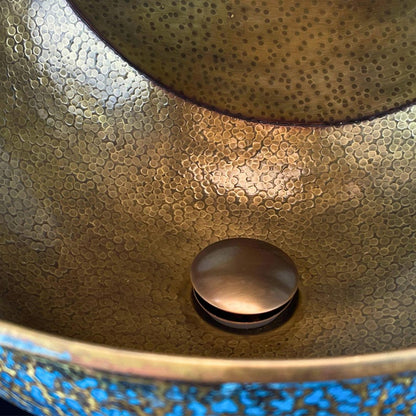 Green Patina Brass Wall Mount Sink