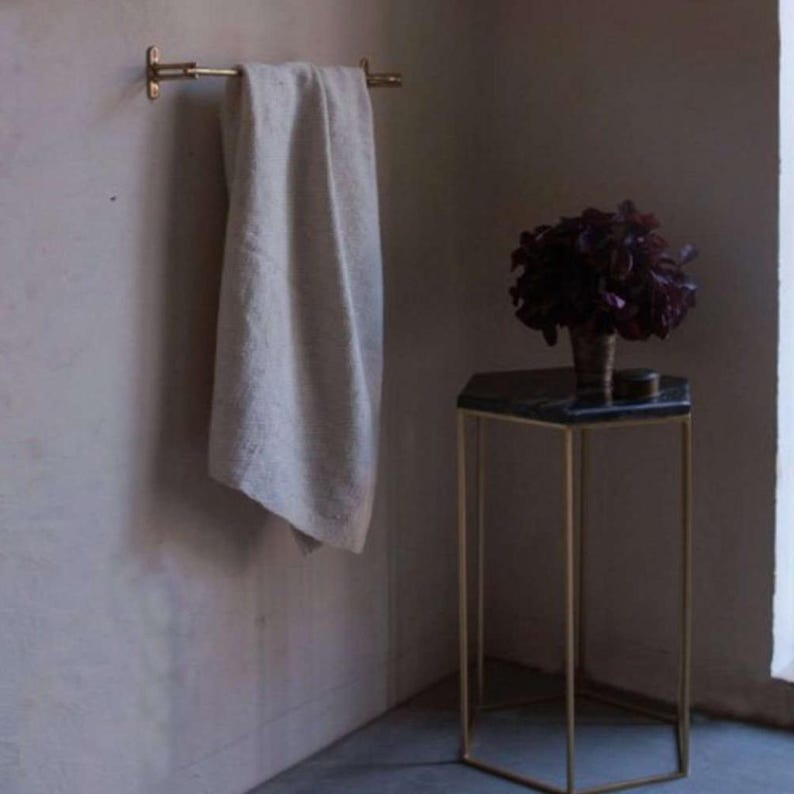 Vintage Towel Holder Solid Brass Towel Rail