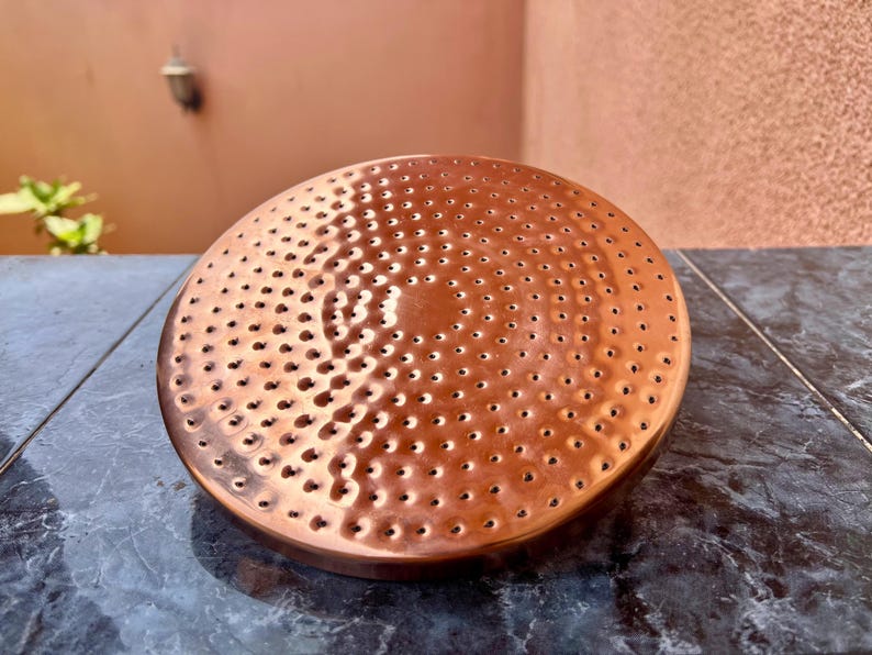 Handcrafted Unlacquered Brass Rain Shower Head
