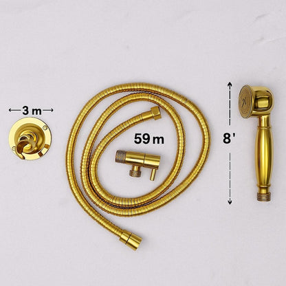 Unlacquered Brass Handheld Shower Kit