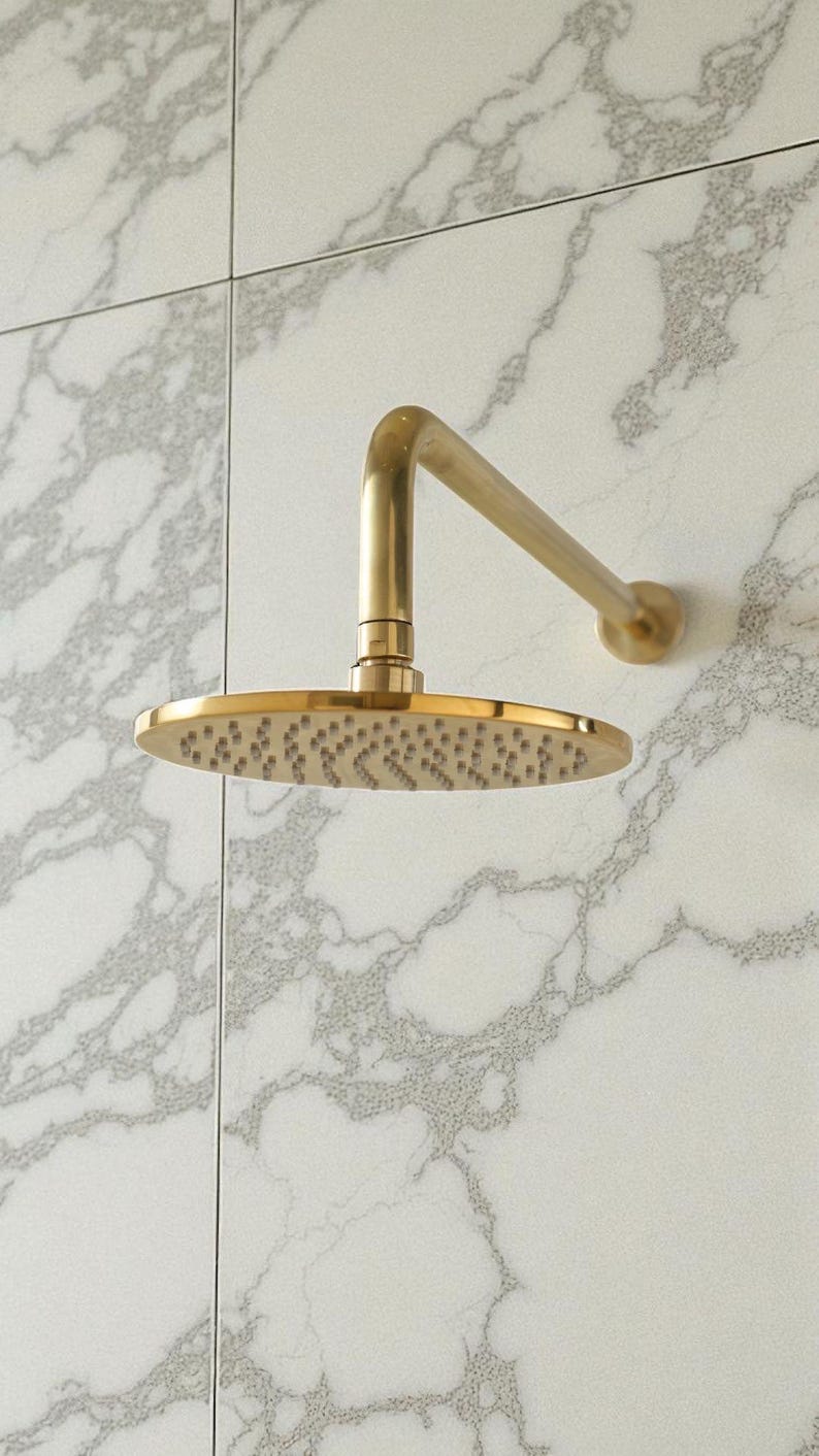 Modern Gold Concealed Rainfall Shower System