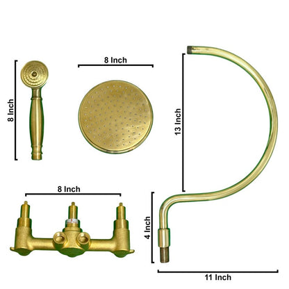 Artisan Unlacquered Brass Shower Collection