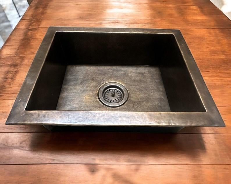 Smooth Bronze Workstation Kitchen Sink