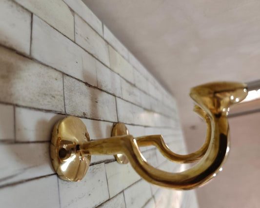 Unlacquered Brass Coat & Towel Hooks
