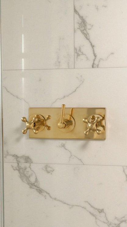 Modern Gold Concealed Rainfall Shower System