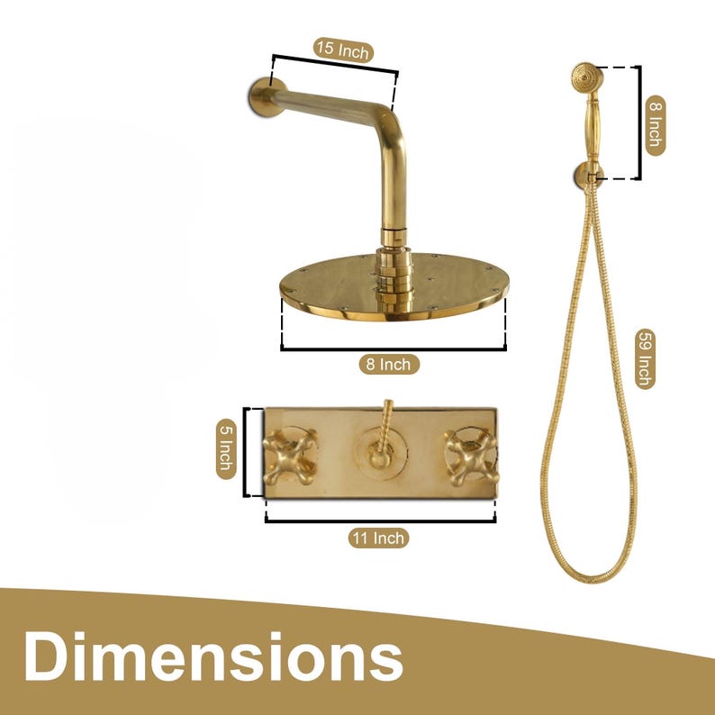 Modern Gold Concealed Rainfall Shower System