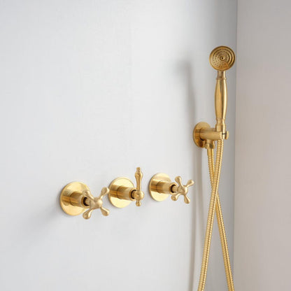 Artisan Unlacquered Brass Shower Collection