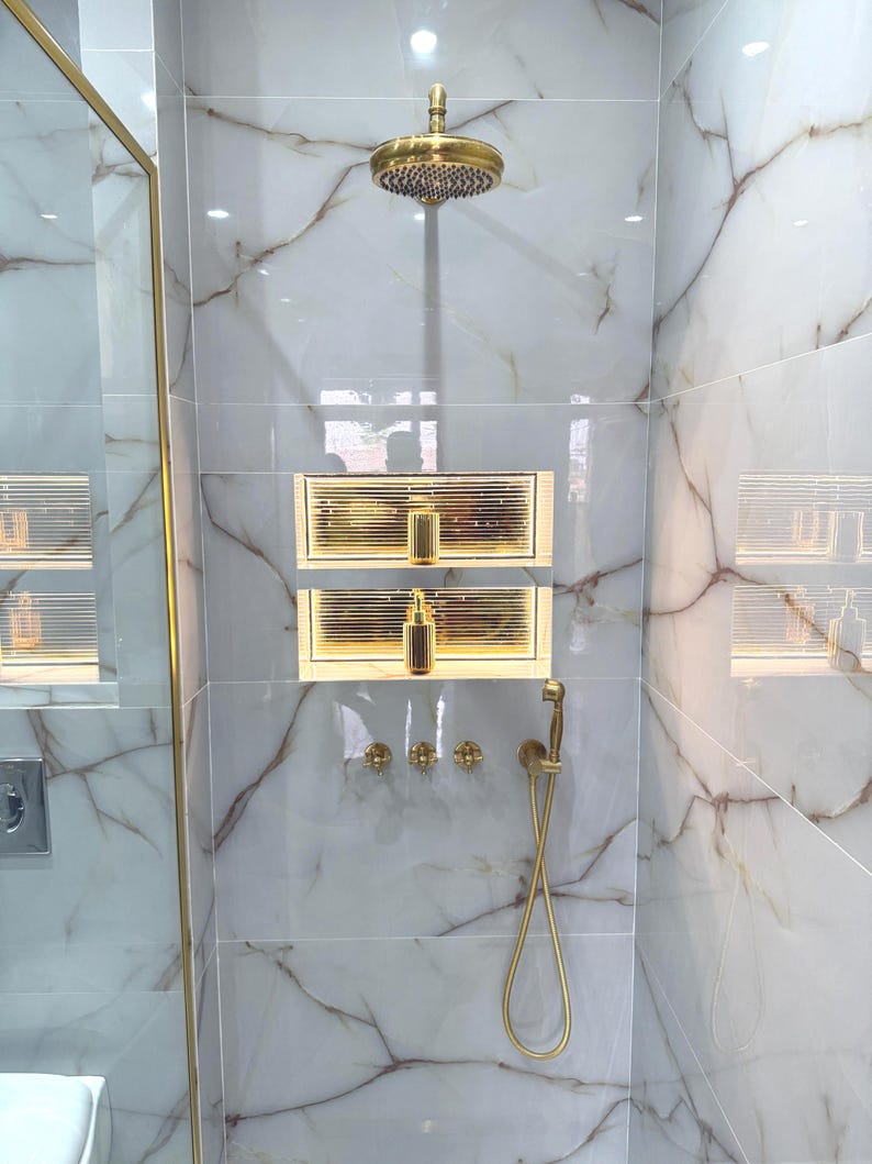Handcrafted Unlacquered Brass Rain Shower Head