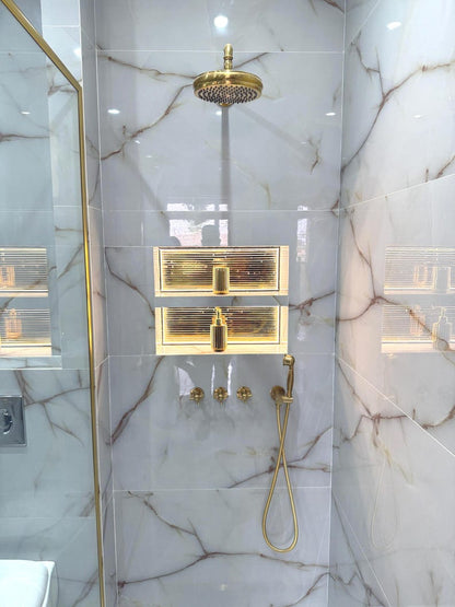Handcrafted Unlacquered Brass Rain Shower Head