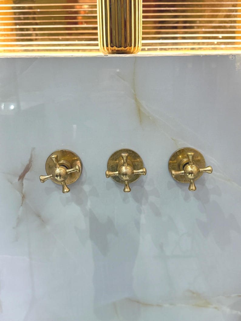 Handcrafted Unlacquered Brass Rain Shower Head