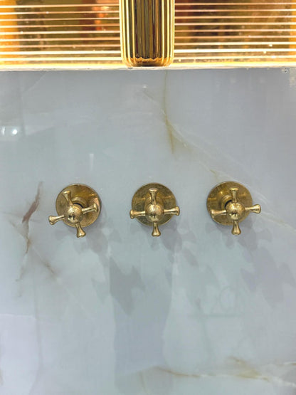 Handcrafted Unlacquered Brass Rain Shower Head