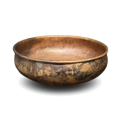 Shallow Antique Copper Vessel Sink