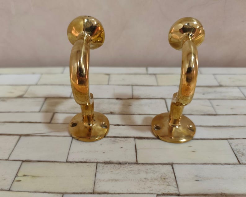Unlacquered Brass Coat & Towel Hooks