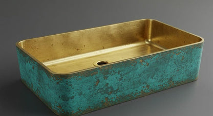 Verdigris Brass Farmhouse Sink
