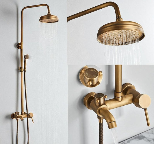 Antique Brass Rainfall System