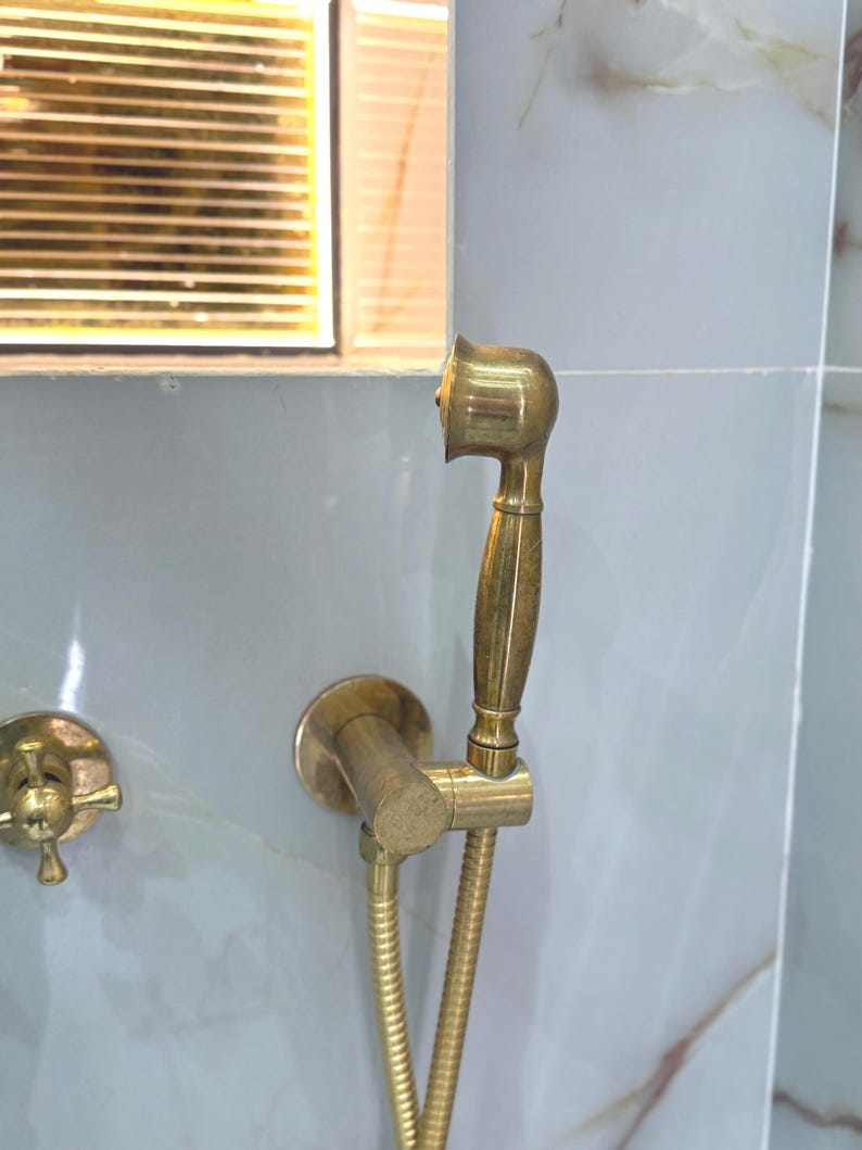 Handcrafted Unlacquered Brass Rain Shower Head