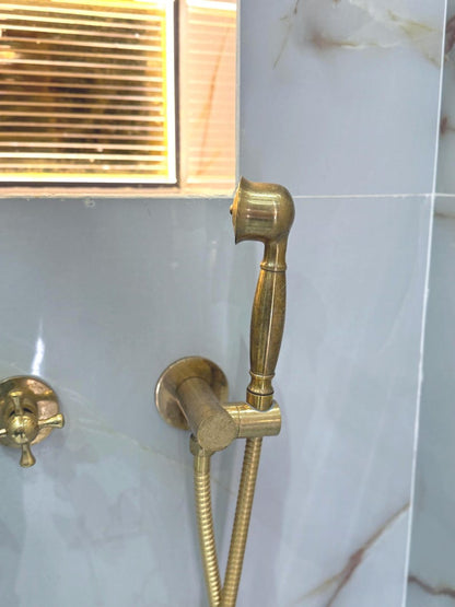 Handcrafted Unlacquered Brass Rain Shower Head