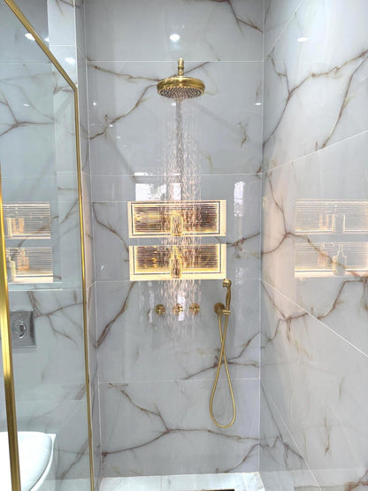 Handcrafted Unlacquered Brass Rain Shower Head