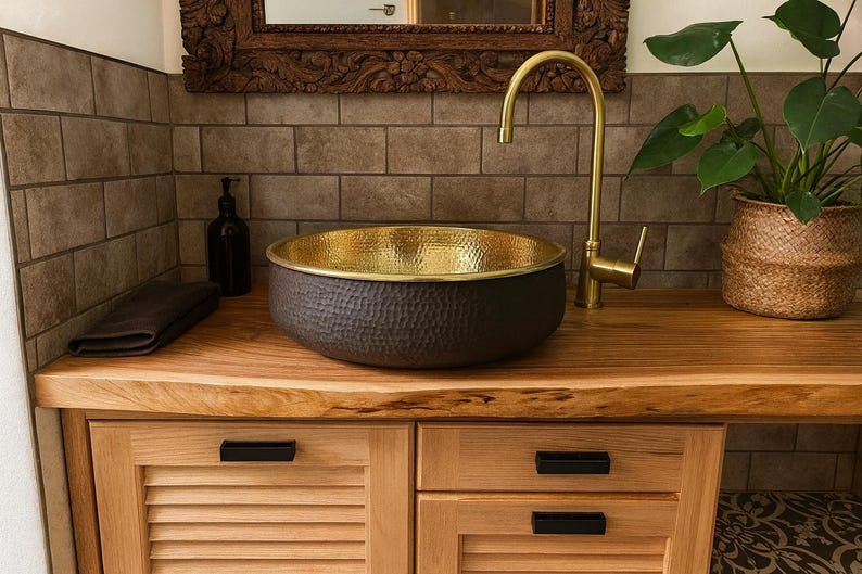 Verdigris Brass Farmhouse Sink