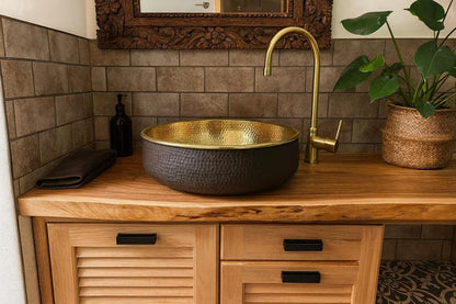 Verdigris Brass Farmhouse Sink