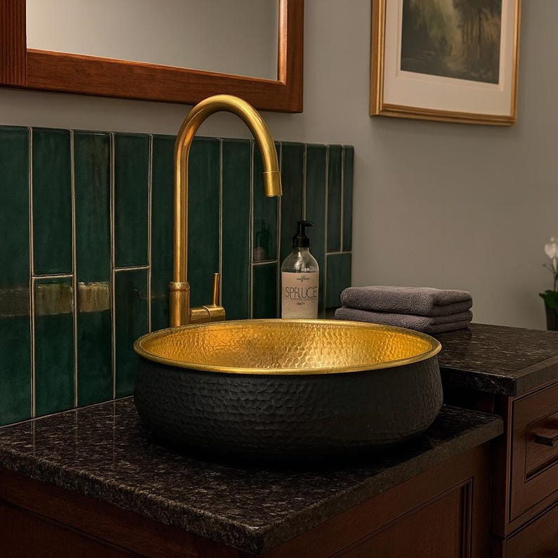 Verdigris Brass Farmhouse Sink