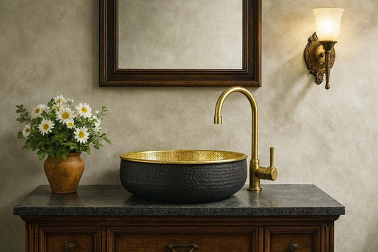 Verdigris Brass Farmhouse Sink