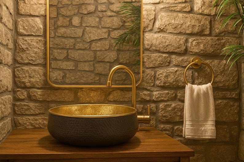 Verdigris Brass Farmhouse Sink
