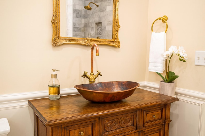 Burnished Copper Vessel Sink