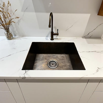 Hammered Dark Antique Copper Undermount Kitchen Sink