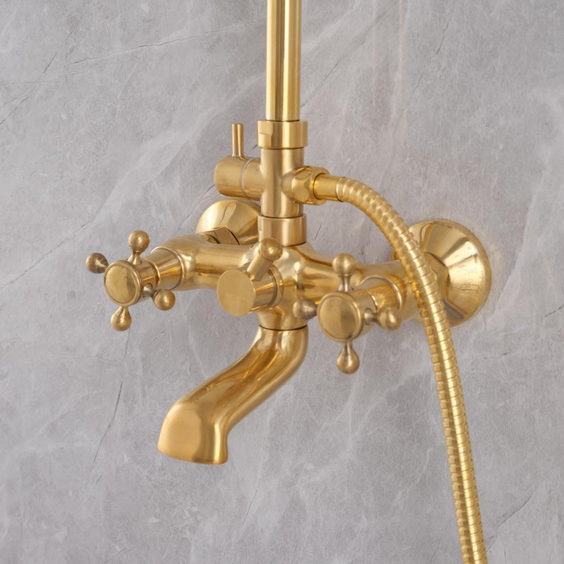 Exquisite Gold Complete Shower System: A Timeless Statement Piece